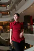 [KIAS x HannahOlala] Crimson Aura – Áo đỏ nhún eo + quần đen ống vảy - K15