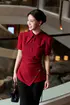 [KIAS x HannahOlala] Crimson Aura – Áo đỏ nhún eo + quần đen ống vảy - K15