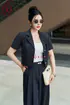 Set vest lửng - quần âu xước than - L28